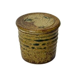 Handmade Art Studio Stoneware French Butter Dish Butter Bell Butter Crock Signed